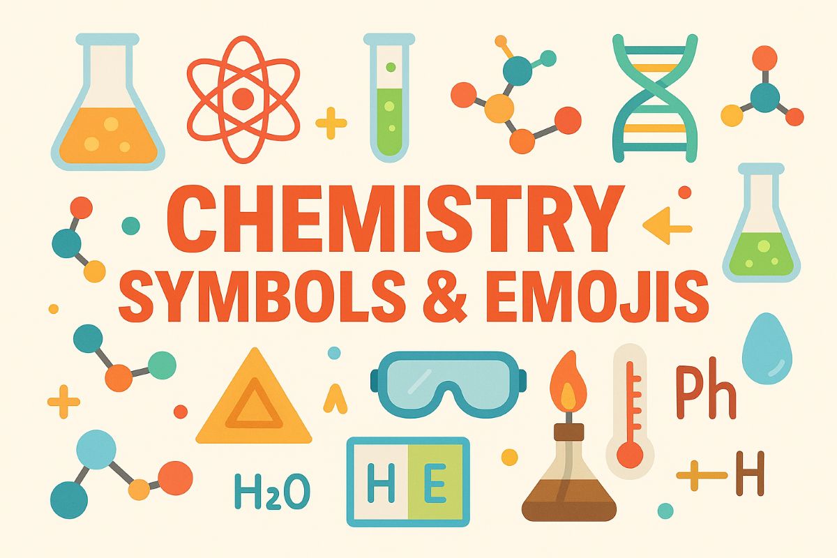 Chemistry Symbols ⚗️ | Copy & Paste Chemical Elements, Compounds & Lab ...