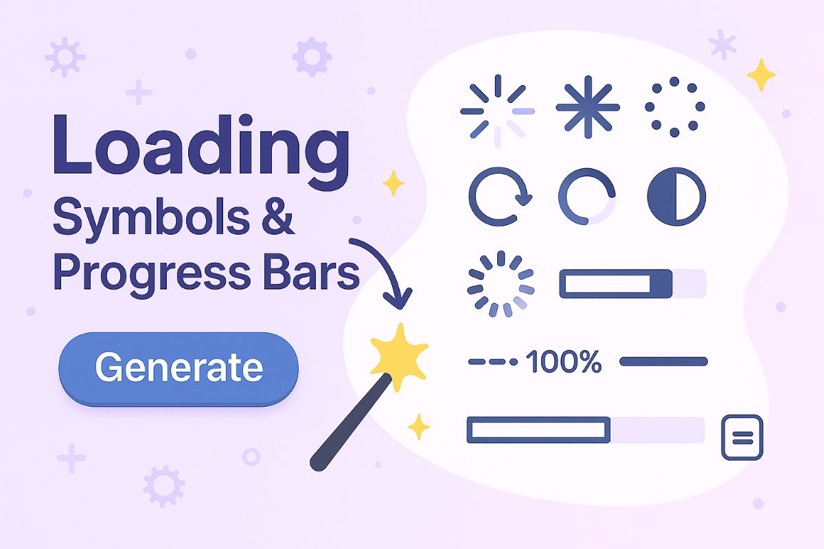 Loading Symbols ⏳ | Copy & Paste Loading, Spinner & Progress Icons